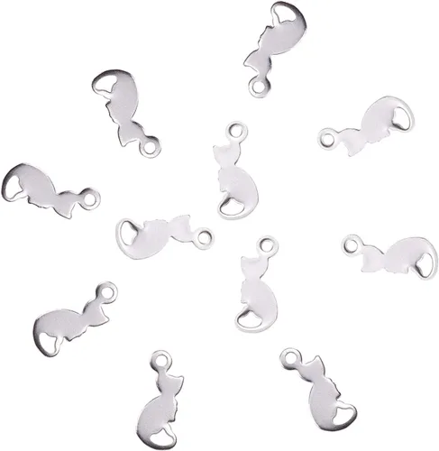 Miniatura 16 de LiQunSweet 5 piezas de acero inoxidable dorado de 1.378 in, barra vertical grabada larga, etiquetas de estampado en blanco, colgantes de tubo