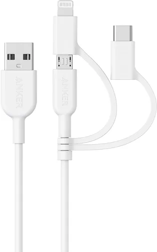 Miniatura 7 de Cable Anker Powerline II 3 en 1, cable Lightning/Type C/Micro USB para iPhone, iPad, Huawei, HTC, LG, Samsung Galaxy, Sony Xperia, smartphones Negro