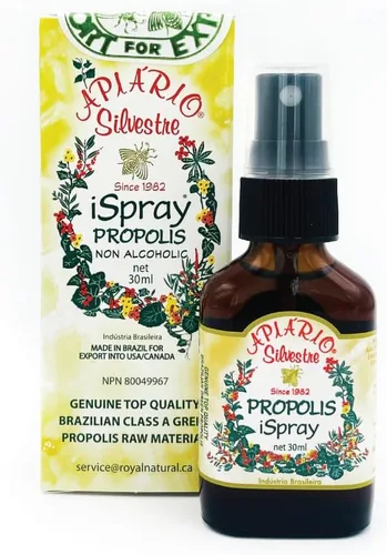 Apiário Silvestre - Spray de propóleo verde brasileño, extracto de propóleo de abeja brasileña sin alcohol para el cuidado diario de la garganta y