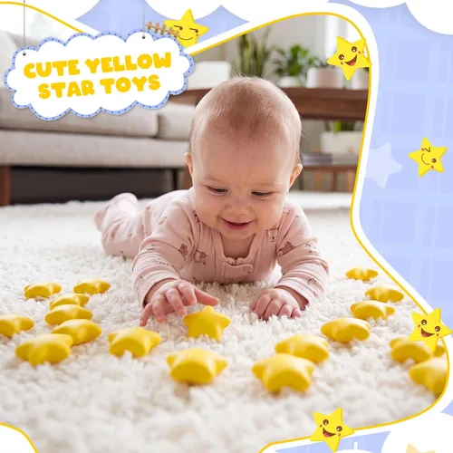 Miniatura 3 de Lenwen 100 bolas de estrés con forma de estrella a granel de 2 pulgadas de espuma mini estrella para aliviar el estrés para adolescentes y adultos