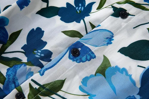Miniatura 4 de Atwfo Conjunto de camisa hawaiana y pantalón corto para hombre, conjunto de 2 piezas para vacaciones, casual, con botones, playa, trajes florales