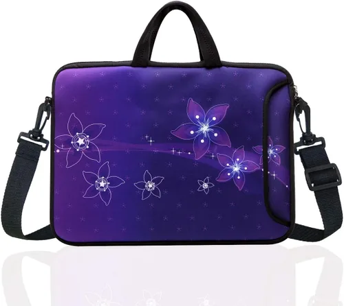 Miniatura 8 de 14 pulgadas portátil bolsa de hombro manga caso con asa para 13" 13.3" 14" 14.1" Netbook/Macbook Air Pro (azul clásico)