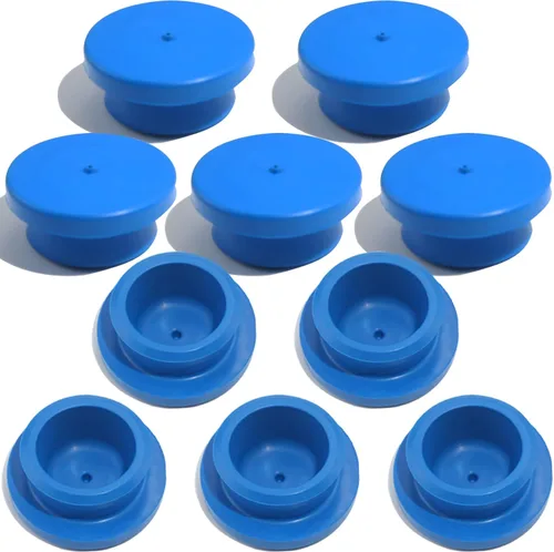 Miniatura 7 de iBroPrat 10 piezas de tapones de cubo de goma 1-1/8" para ruedas Reemplaza tapacubos de semirremolque Stemco Junta de tapacubos 359-5990 3595990 Azul