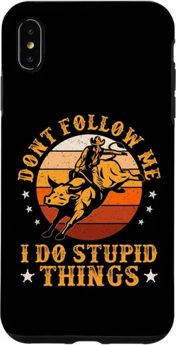 Carcasa vintage para iPhone XS Max Don't Follow Me I Do Stupid Things