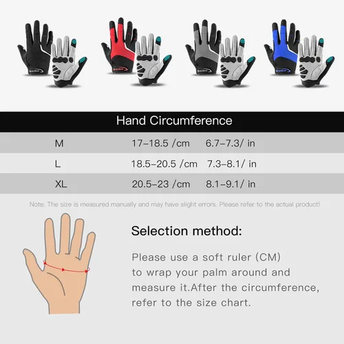 Miniatura 6 de KynciLOR Guantes de ciclismo para mujer y hombre, guantes de ciclismo con dedos para pantalla táctil y almohadillas de palma con silicona