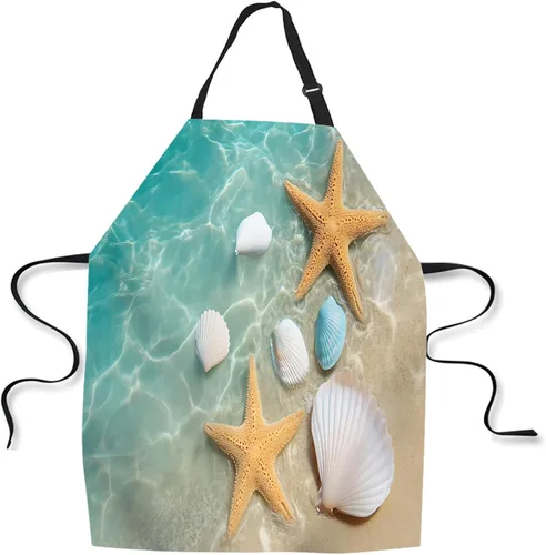 Miniatura 8 de Delantal de Cocina de Cocina Tiburón Marino Verde Delantal de Cocina para Hornear Chef Delantal Impermeable para Mujeres Hombres 31X27 Pulgadas