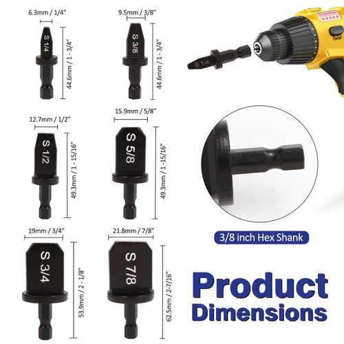 Miniatura 2 de Juego de reparación HVAC, expansor de tubo de cobre para aire acondicionado, herramienta hexagonal de estampación manual, tubo de cobre suave