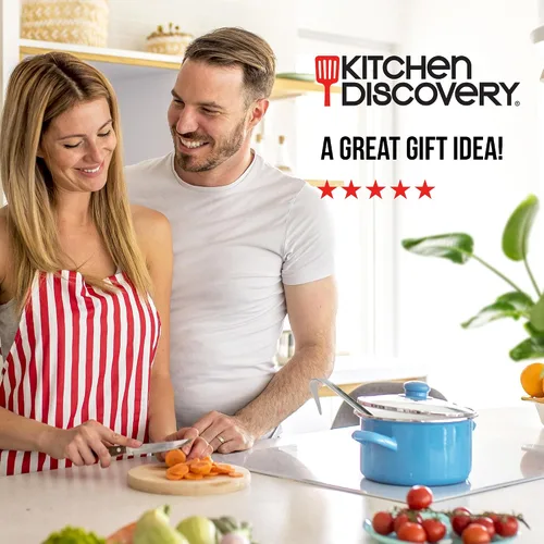 Miniatura 6 de Cucharón colador de acero inoxidable – Kitchen Discovery – Cucharón colador 2 en 1 para sopas y guisos drena líquidos de sólidos. Cucharón