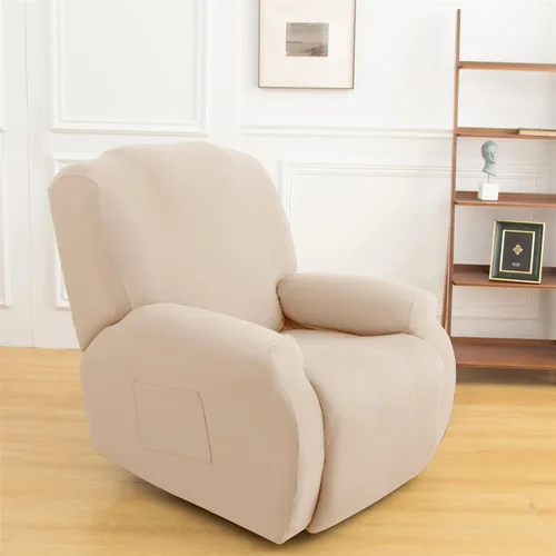 Miniatura 19 de LazyBoy - Funda para sillón reclinable, color liso, 4 piezas, fundas protectoras de muebles para sillón reclinable con bolsillo, funda para sofá