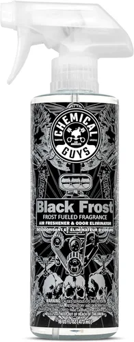 Chemical Guys Black Frost Air - Ambientador en aerosol premium para automóvil y eliminador de olores, aerosol de aroma masculino fresco para