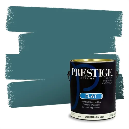 Miniatura 987 de Pintura Exterior + imprimación PRESTIGE, todo-en-uno, 1 galón, acabado mate, color comparable al Valspar* Royal Gray* VS151-Gris real