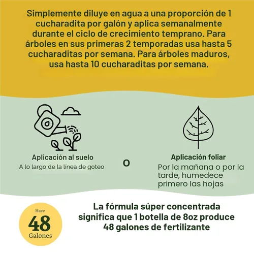 Miniatura 4 de Farmer's Secret Fertilizante potenciador de árboles frutales (8 onzas), súper concentrado y rico en fósforo, formulado para todos los árboles