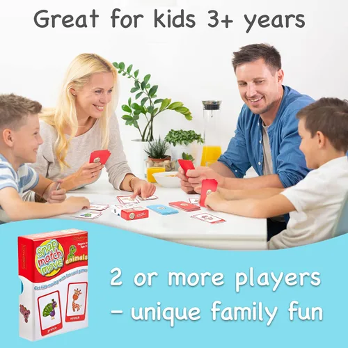 Miniatura 6 de Tarjetas de movimiento de animales - Juegos activos para niños pequeños y niños, juego a presión, juego y pesca con tarjetas de animales, tarjetas