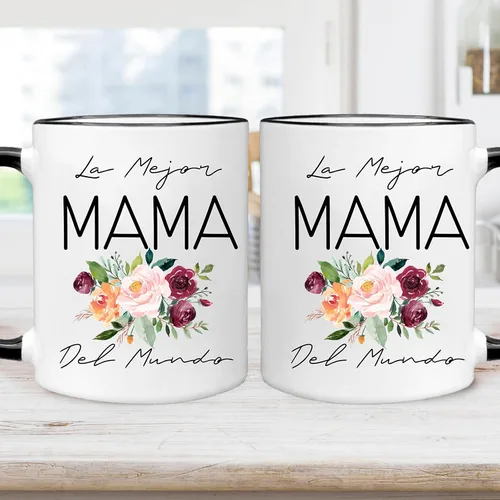 Miniatura 4 de Regalo para el Día de la Madre Española – Taza de café con acento La Mejor Mama Del Mundo – Dia De La Madre – Regalo Para Mama