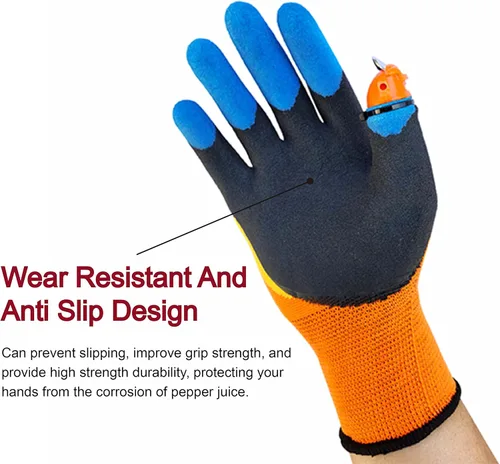 Miniatura 3 de Guantes de jardinería Guantes de recolección Anti Espina Antideslizante Cuchillos Pulgar Cosecha Poda Jardín Frutas Verduras