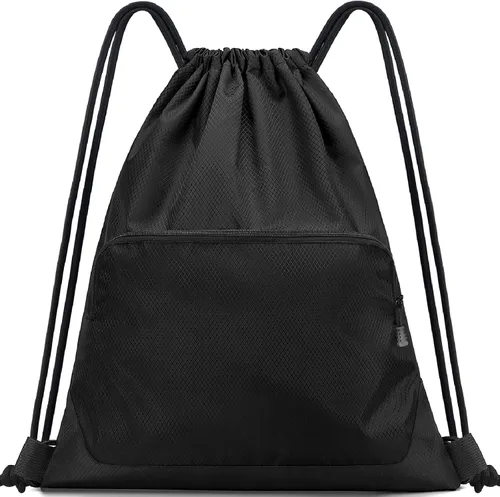 Mochila deportiva con cordón ajustable para hombres y mujeres, color de retazos, impermeable, bolsa de cincha para baloncesto de playa