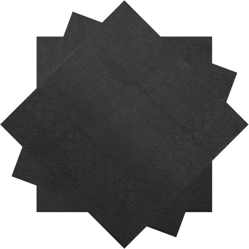 300 unidades de servilletas de papel desechables para bebidas, servilletas negras desechables de 10" x 10", servilletas de cóctel de 2 capas para