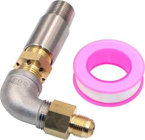 Miniatura 2 de METER STAR Kit de válvula mezcladora de aire de propano de 1/2 pulgada para hoguera, chimeneas (juego máximo, alta capacidad 150K BTU)
