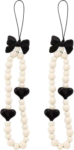 Miniatura 23 de Beaded Phone Charm Cute Fixed Beads Pearl Wristlet Chain Camera Wrist Strap CarKey Lanyard