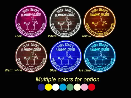 Miniatura 3 de Letrero de neón personalizado para bar de cócteles, regulable, con nombre personalizado, para cócteles de neón del año EST, letrero iluminado