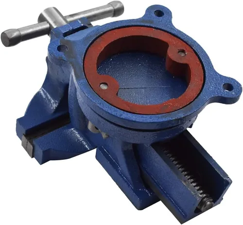 Miniatura 4 de Tornillo de banco resistente de 4 pulgadas, base giratoria de 360 grados y cabeza con yunque para el hogar, abrazadera para manualidades, pintura