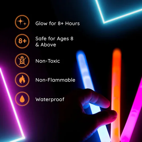 Miniatura 4 de Glow Fever Bastones de 50 unidades de 4 pulgadas que brillan en la oscuridad, para suministros de fiesta de niños, regalos de fiesta de cumpleaños