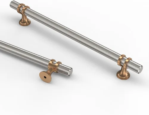 Miniatura 16 de Asidrama - Paquete de 10 manijas para gabinete de cocina de 3 pulgadas (76mm) de color negro mate y bronce champán, tiradores para gabinete