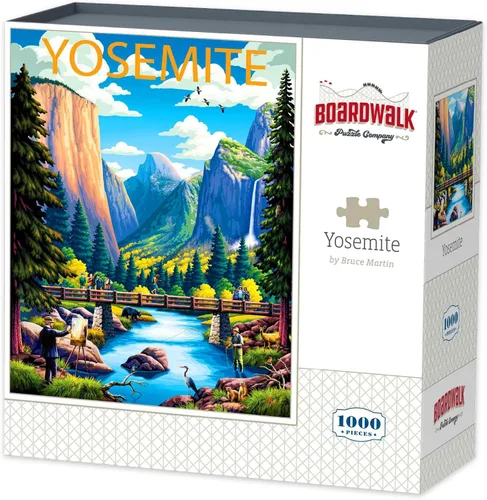 Miniatura 2 de Boardwalk Puzzles Yosemite National Park - Rompecabezas de 1000 piezas para adultos, fabricado en Estados Unidos
