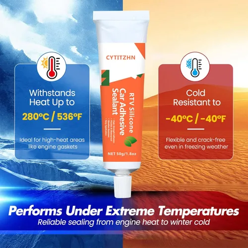 Miniatura 6 de RTV Adhesivo sellador de silicona, 100% impermeable, fuerte adherencia, resistente al encogimiento y a las grietas, calafateo multiusos para Blanco