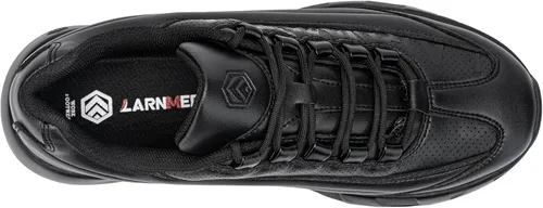Miniatura 5 de LARNMERN Zapatos de trabajo antideslizantes para hombre, zapatos deportivos con amortiguación de aire, zapatos para restaurante Trabajo, casual