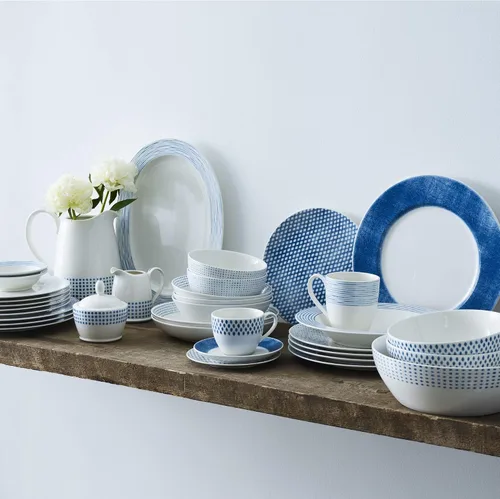 Miniatura 8 de Noritake Juego de 4 tazas de hamaca azul, 15 onzas.