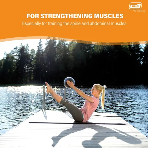 Miniatura 5 de SISSEL Pilates Soft Ball Gray 8.5 in Phthalate- & Latex-Free PVC for Deep Relaxation & Muscle Strengthening 340 lbs Capacity Includes
