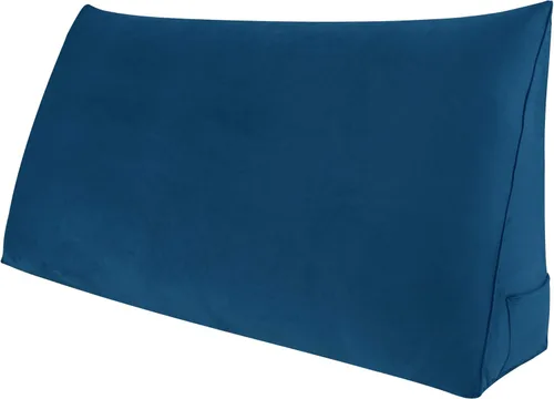 Miniatura 9 de Johnear Almohada triangular para cabecero, almohada de cuña de algodón y lino, almohada grande para respaldo de lectura para sofá y cama, soporte