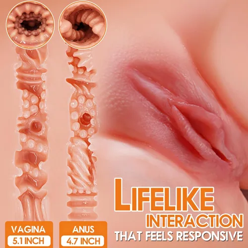 Miniatura 3 de BIG SHOCKED Torso de Muñeca Sexual Masculina, Juguete Sexual con Pechos Rebotantes y Culo Respingón, Muñecas Sexuales para Hombres Realistas, Vagina