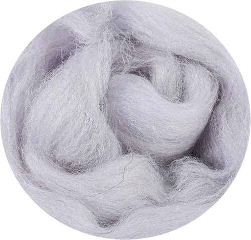 Miniatura 49 de 24 tipos de lana rosa, 4.23 oz (120 g), adecuado para fieltro húmedo y fieltro de aguja de telas hiladas de lana. Un paquete de prueba está Tonos