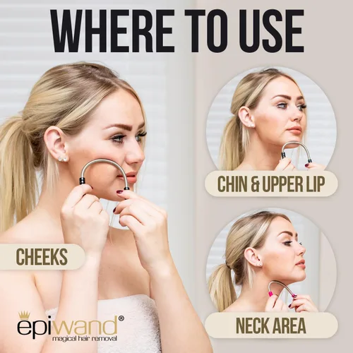 Miniatura 3 de Depiladora facial para mujeres Epiwand, elimina eficazmente el vello no deseado de la cara sin el uso de pinzas o de tratamientos costosos de láser