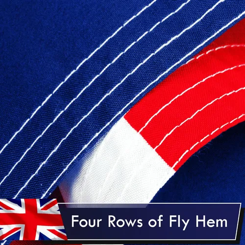 Miniatura 5 de G128 Bandera del Reino Unido, 3 x 5 pies, serie LiteWeave, impresa en poliéster 100D, bandera de país, colores vibrantes, ojales de latón UK