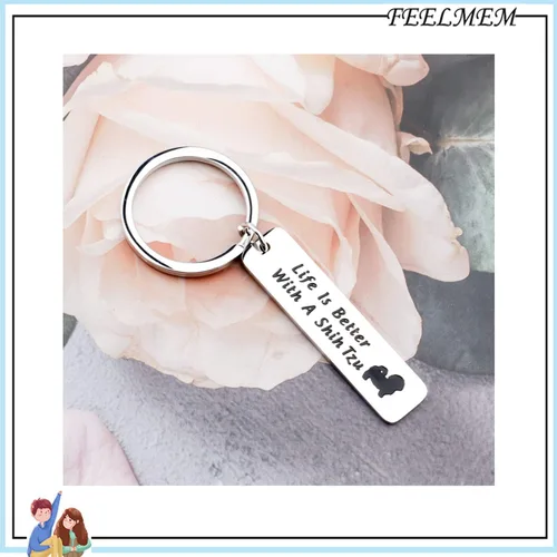 Miniatura 5 de FEELMEM Llavero de perro Lover Gifts Life Is Better with A French Bulldog