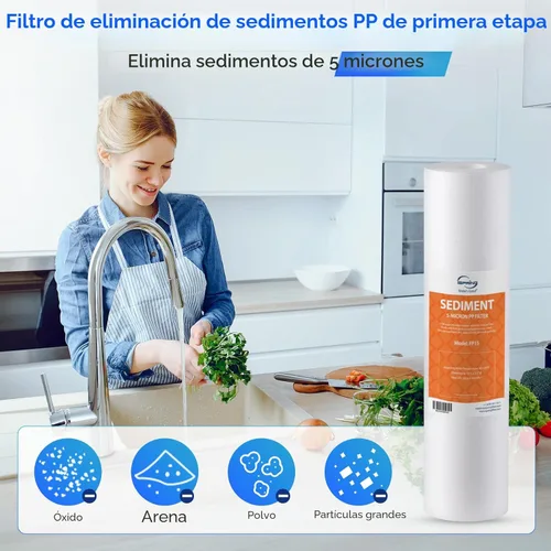 Miniatura 3 de iSpring F7-GAC kit de suministro de repuesto para filtros de 1 año para sistemas de filtración de agua de ósmosis inversa de 5 pasos