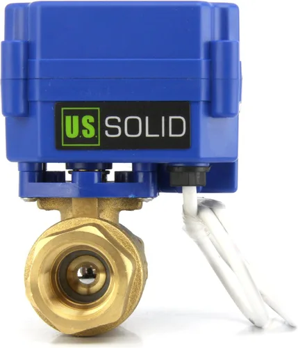 Miniatura 19 de Válvula de bola motorizada de 1/2 pulgada U.S. Solid Brass 9-24V AC/DC de 3 cables con cierre automático de puerto completo con anulación manual
