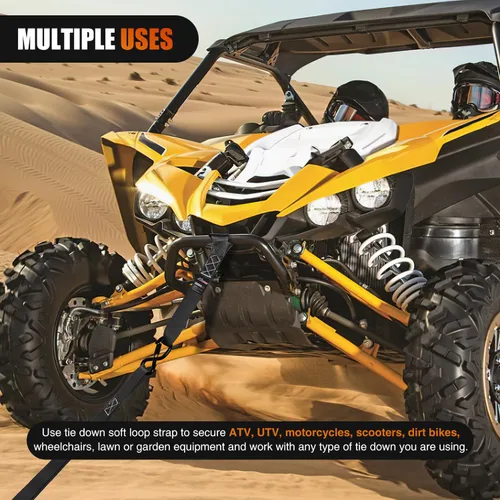 Miniatura 7 de Nilight Soft Loop - Correas de amarre de motocicleta de 1.7 x 17 pulgadas, resistentes, 12,000 libras, resistencia máxima a la rotura para asegurar