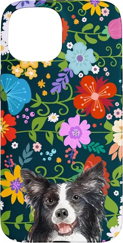 Miniatura 5 de Funda para iPhone 14 Border Collie Ditsy Flower Floral Pattern para mujer