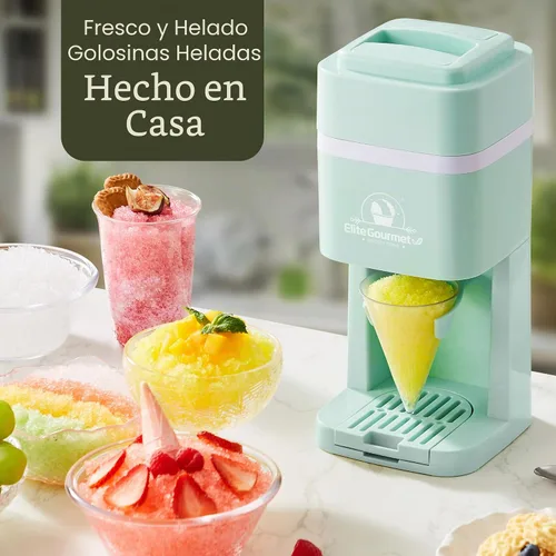 Miniatura 6 de Elite Gourmet Máquina de hielo y cono de nieve afeitado, ESI2215M, granizados refrescantes, Margaritas, Bebidas Boba, Cono de nieve y soporte