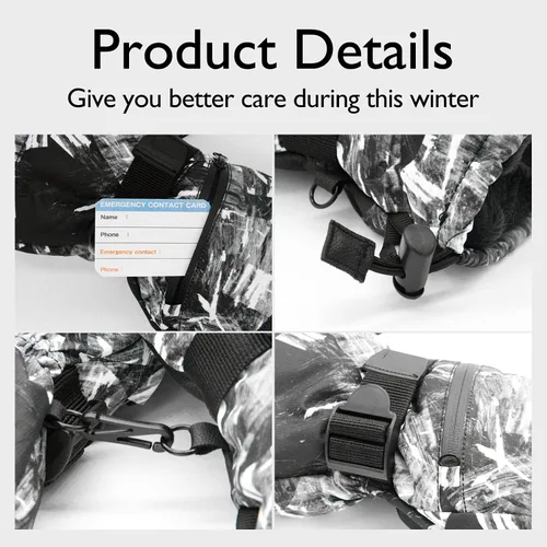 Miniatura 5 de HOIHOO Ski Gloves, Waterproof Snow Gloves -30 Winter Gloves for Cold Weather Touchscreen Snowboard Gloves Warm for Men Women