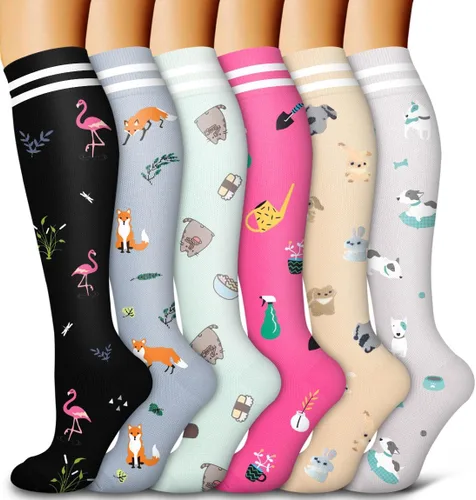 Miniatura 168 de 6 Pack Copper Compression Socks for Women and Men Circulation-Best Support for Medical, Running,Nursing,Athletic