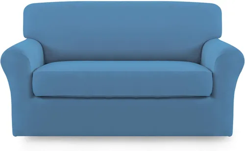 Miniatura 14 de Easy-Going Funda de Sofá Elástica de Microfibra de 2 Piezas – Cubierta de Sofá Suave Ajustada de Spandex, Protector de Muebles Lavable con Parte