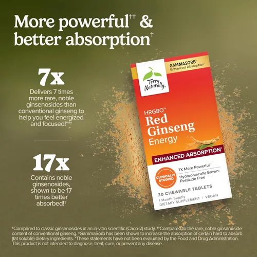 Miniatura 3 de Terry Naturally EuroPharma Ginseng Rojo 30 Masticable