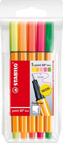Miniatura 7 de STABILO - point 88 Mini - Fineliner - Paquete de 18 - Colores surtidos Multicolor