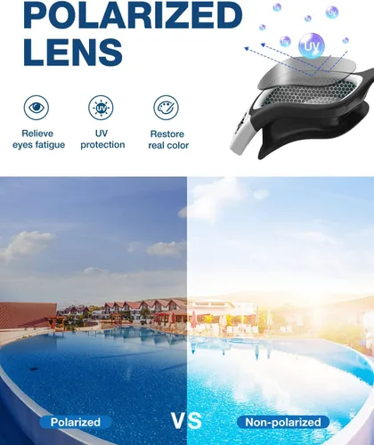 Miniatura 2 de ZIONOR G1 - Gafas de natación polarizadas unisex para mujeres adultas, antiniebla, 100% anti UV, gafas de buceo A3 (polarizado + humo)