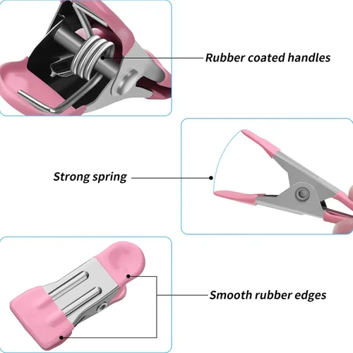 Miniatura 3 de Tinfol Alfileres de ropa, paquete de 28 alfileres para colgar ropa, clips de chips de colores, clip de suspensión resistente al aire libre, mini